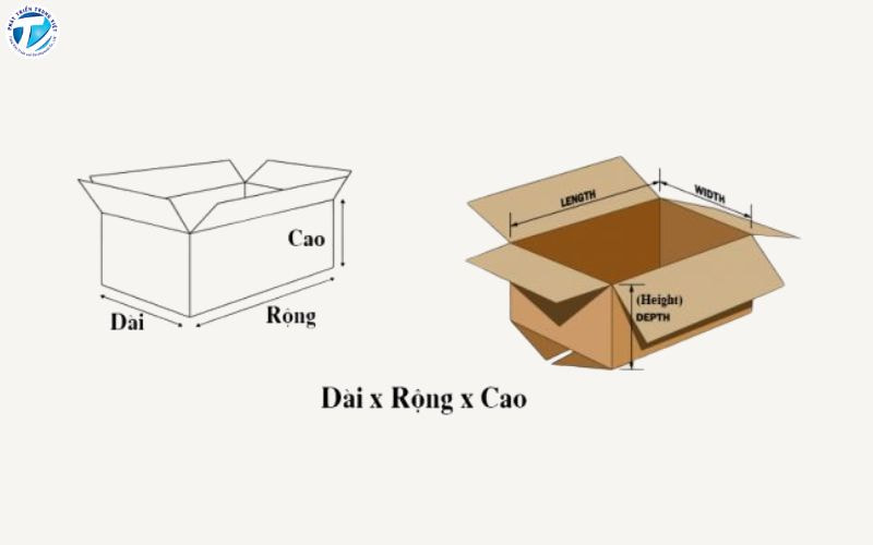 Cách ghi kích thước dài rộng cao trong đóng gói và vận chuyển